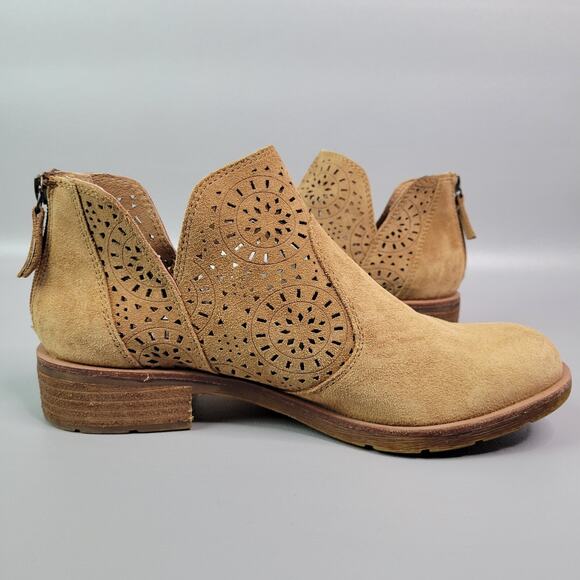 Sofft Women’s Barrosa Sunset Orange Suede Ankle Bootie Size 8.5M - Picture 3 of 8